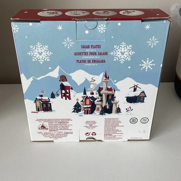 Disney Parks Walt’s Holiday Lodge Collection set of 4 salad plates - Picture 3 of 11